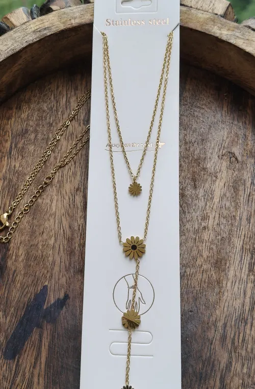 Flower drop chain -Two layer